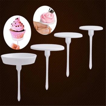4ШТ Sugarcraft Cupcake Торта Щанд Глазура Крем Цвете за Декорация на Нокти Набор от Инструменти
