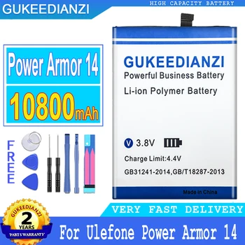 GUKEEDIANZI Взаимозаменяеми Батерия Armor 14 (3097)/13 10800/15800 ма За Ulefone Power Armor 14/13 Mobiele Телефон Batteria + Инструменти