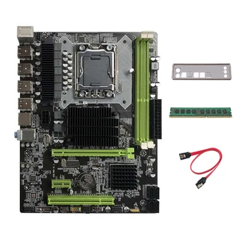 Дънна платка X58 LGA1366 дънна Платка на компютъра Поддържа процесора от серията XEON X5650 X5670 с оперативна памет 4 GB DDR3 1333 Mhz + кабел SATA