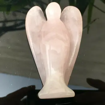 случаен натурален рядък розов кристал в розов кварц ръчно дялан ангел рейки лечение на домашни украса за продажба 1бр