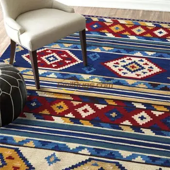 Средиземноморски богемные ръчно изработени килими от вълна kealey, килим/хол, килим за спалнята gc137-31yg4