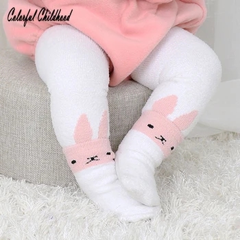 Зимни чорапи за сън, за малки момчета/момичета, чорапогащник с модел на заек/панда, чорапи за новородено, бебешки, детски чорапогащи