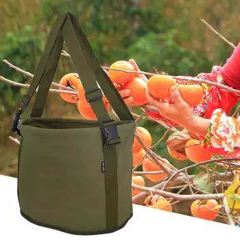 Чанта за Събиране на плодове, Регулируем Мултифункционален Освободи ръката си и ръката Холщовая чанта за Съхранение на ферма Лимон Зеленчуци Череши