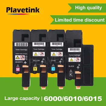 Plavetink 1 Комплект 4 Цвята, Съвместима За Xerox Phaser 106R01630 106R01627 106R01634 106R01631 6000 6010 6015 Тонер касета