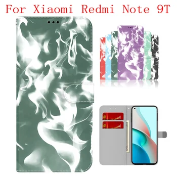 Sunjolly Калъф за Xiaomi Redmi Note 9T Чантата със Стойка Flip PU Калъф За вашия Телефон, Калъф за носене за Xiaomi Redmi Note 9T Калъф