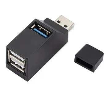 Gtwoilt Mini 3 Порта USB 3.0 Сплитер Hub Високоскоростен Пренос на Данни Сплитер Кутия за Адаптер За КОМПЮТЪР MacBook Pro Лаптоп Аксесоари