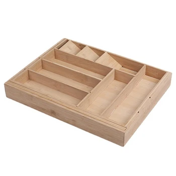 Кутия Органайзер С Кухненски Кутия За Съхранение На Притежателя На Тавата Дървена Кутия За Съхранение На Съдове Разтегателен Кухненски Рафтове За Съхранение