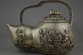 Колекция пътешествие на запад от четири класически древни сребърни манекени мяо