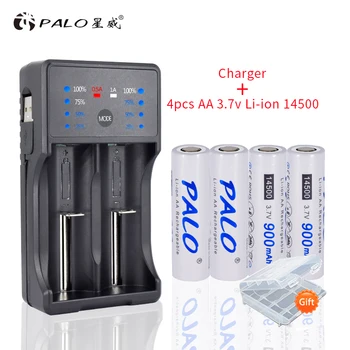 14500 3,7 НА акумулаторна батерия AA + 3,7 В USB зарядно устройство за AA/AAA 26650 18650 18500 16350 14500 NiMH, li-ion бързо интелигентно зарядно устройство