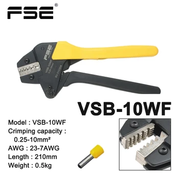 VSB-10WF Изолирани клеми обжимные инструменти електрически обжимные клещи машина за висока точност брендовый скоба 0,25-10 mm2 23-7AWG ръчни инструменти