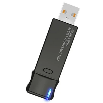 Аудиопередатчик USB Bluetooth 5.3 без водачи, за игралната конзола PS4 / 5, компютър, съвместим с Windows XP/7/8/10 Б