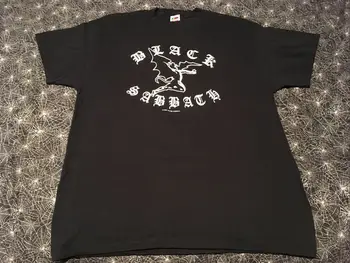 черна тениска на Групата на Размера на Ризата XL 2 на трета страна Лого на Дявола