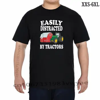 Лесно се разсейва На Трактори Земеделие Забавна Тениска Памук Забавна Тениска Коледна Отстъпка Мъжки Топ Тениски Забавни XXS-6XL