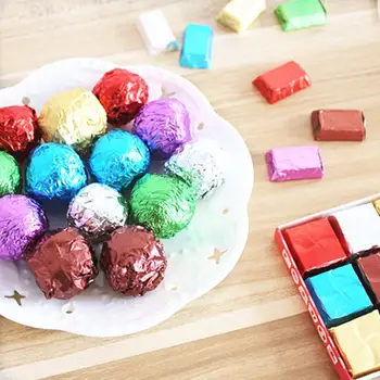 100шт Квадратни Опаковки За бонбони Candy Crafts 12x12 см - 9 Цвята