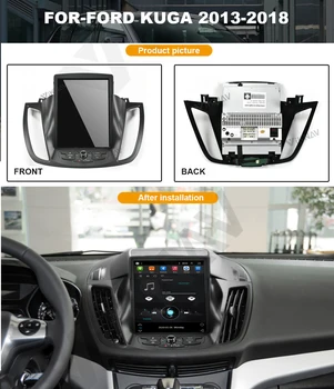 Автомобилна видео в стил Тесла За Ford kuga 2013-2018 автомобилното радио GPS навигация Авто Мултимедиен стереоплеер