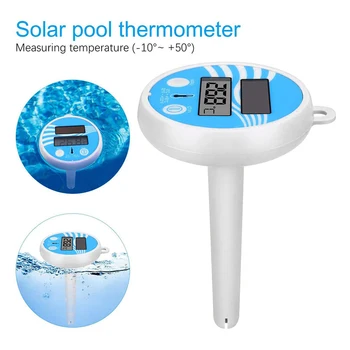 Плаващ Дигитален Термометър За Басейн На Слънчеви Батерии Външен Термометър За Басейн, Водоустойчиви LCD Дисплей СПА-Термометър Басейни за Плуване