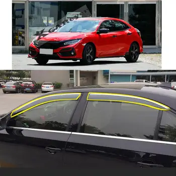 Стикер За Полагане на Купето на Автомобила Пластмасово Стъкло Вятърна Козирка за Защита От Дъжд/Слънце Вентилационни части За Honda Civic 10th Хетчбек 2020-2022