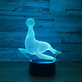 Делфините Нощни и Настолни Лампи Креативен Подарък Лампа Нова Необичайна Светодиодна Настолна Лампа За Защита на Очите Коледна украса на подарък за дете