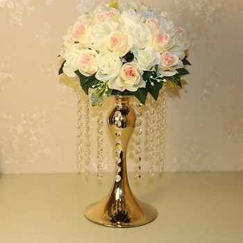 12 бр.) височина 30 см) на Сватбени декорации полилеи кристални поставки за цветя на едро ваза за цветя за сватба yudao1343
