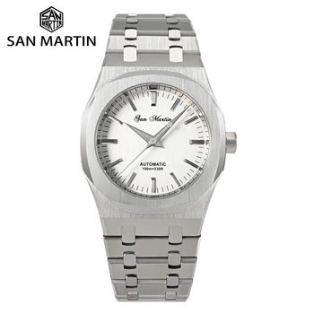 Мъжки часовник San Martin, Луксозни Маркови Автоматични Часовници, Мъжки Механични Часовници Miyota 9015, Водоустойчив Мъжки Часовник От Неръждаема Стомана
