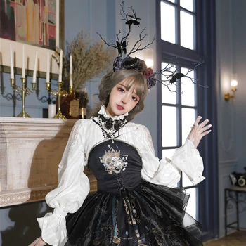 Оригинална рокля lolita God обратно изкупуване JSK Dress II Ретро Готическа Тъмна рокля с пола в стил Лолита, комплекти, дрехи в стил Лолита!