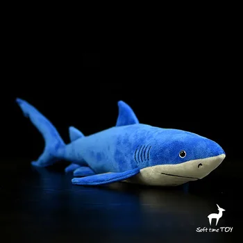 Мека плюшена играчка сладката Морска истинският живот на синята акула плюшен кукла модел играчки детски празнични подаръци