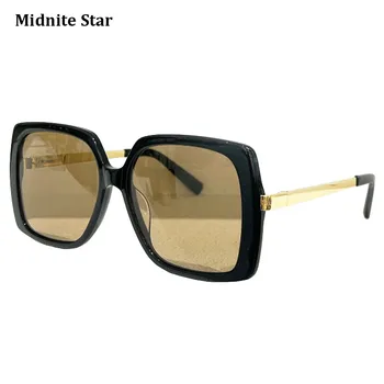 2022 Нови Луксозни Маркови Квадратни Метални Дамски Слънчеви Очила Модерен Мъжки Слънчеви Очила В Голяма Рамка, Улични Дамски Очила с UV400 Oculos de sol