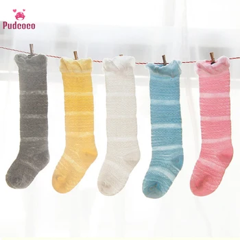 Pudcoco/ Маркови Сладки Детски Чорапогащи за бебета, Дрехи за малките момичета, Памучни Дълги Дантелени Чорапи Bebe до Коляното, от 0 до 3 години