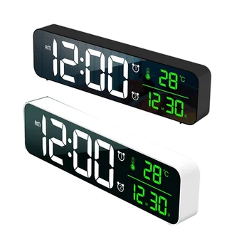 Мода Хол Цифров Дисплей LED Дигитален Вечен Календар Часовник Светлинна Безшумен Електронен Будилник
