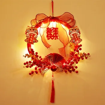 Червен Порцелан На Фортуна Виси Китайски Фенер Коледна Висулка Начало Декор Украса На Късмета Си, Вратата На Китайския Възел Благословия Фестивал